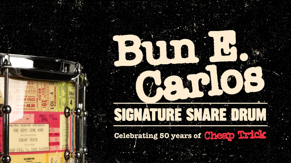 Ludwig Releases Limited Edition Bun E. Carlos “Cheap Trick Ticket