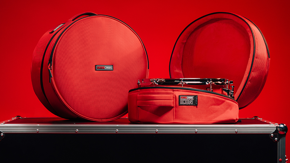 Gator Cases Introduces Brand-New Red ICON Snare Drum Bags